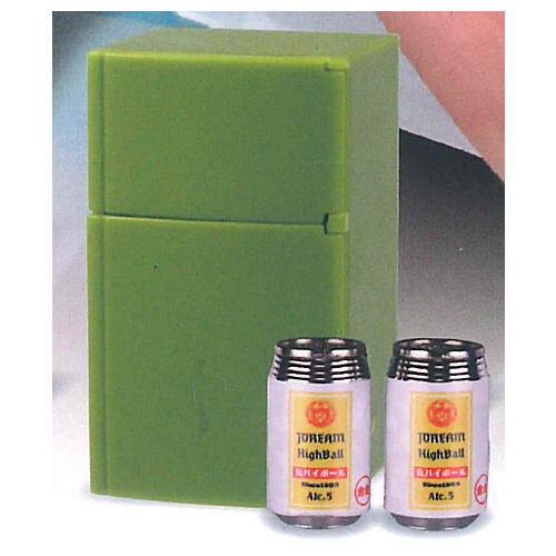 Light!! Mini refrigerator Part.2 [4.Retro Green & 2 Canned Highballs (light color: white)]