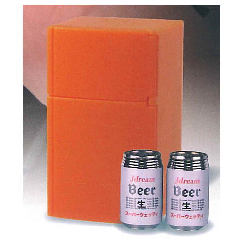 Light!! Mini refrigerator Part.2 [5.Retro Orange & 2 Canned Beer (light color: white)]