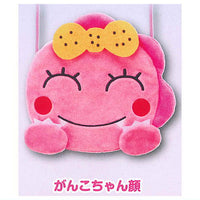 New Zawazawamori no Ganko-chan Plush Pochette [3.Ganko-chan Face]