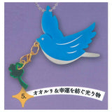 Hikarimonowonerau Nusuttori Yurayura Kazesarai Acrylic Charm [5.Blue-and-white Flycatcher & Kouunwotsumugu  Hikarimono]