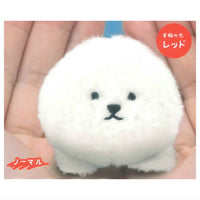 Tenohira size Bichon Frise plush toy [1.Normal (Collar: Red)]