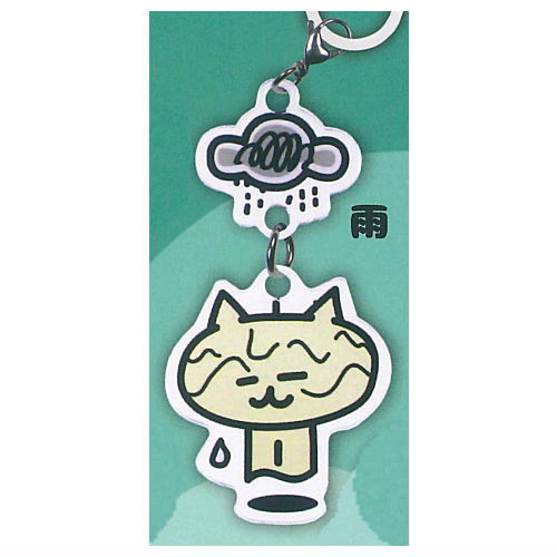 Zutool Teruteru Cat Acrylic Mejirushi Charm [2.Rain]