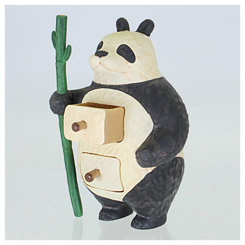 KIYATA Woodworking Art Miniature Collection [3.Panda Accessory Box]