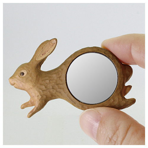 KIYATA Woodworking Art Miniature Collection [4.Rabbit Mirror]