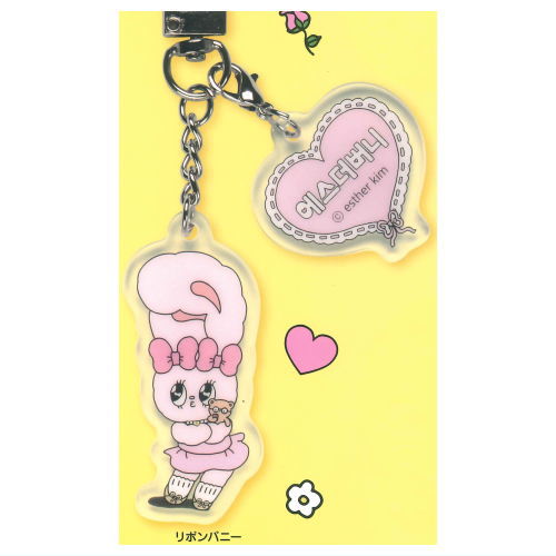 Esther Bunny Acrylic Keychain [1.Ribbon Bunny]