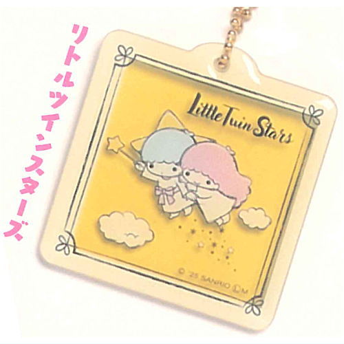 Sanrio Characters Drawing Touch Clear Acrylic Keychain [5.Little Twin Stars]