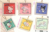 Sanrio Characters Drawing Touch Clear Acrylic Keychain [All 6 type set(Full Complete)]