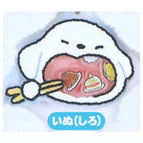 Pakupaku Animal Shakashaka Keychain [2.Dog (White)]