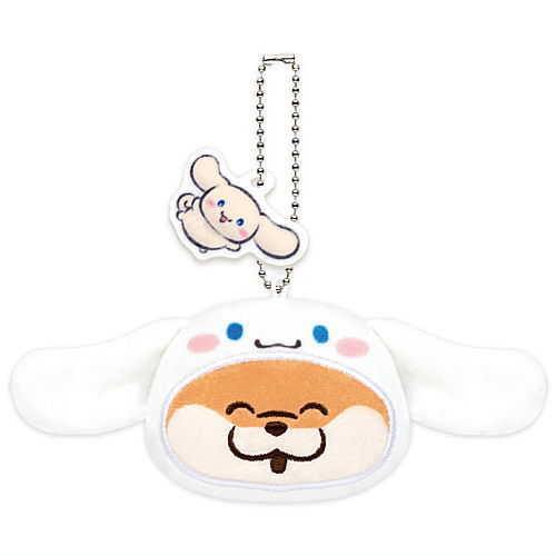 Kawaii uso no kawauso x Sanrio Characters Face Plush Toy [2.Kawauso x Cinnamoroll]