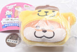 Kawaii uso no kawauso x Sanrio Characters Face Plush Toy [3.Kawauso x Pompompurin]