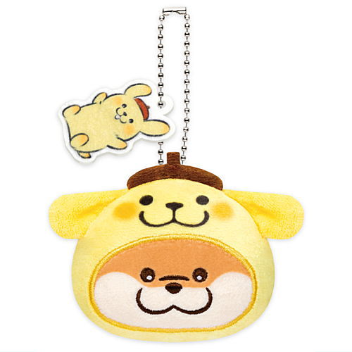 Kawaii uso no kawauso x Sanrio Characters Face Plush Toy [3.Kawauso x Pompompurin]
