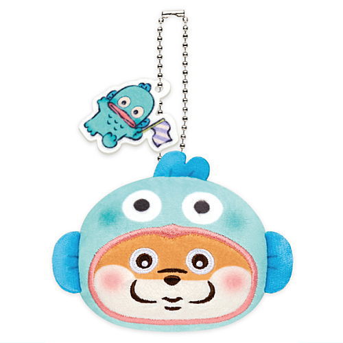 Kawaii uso no kawauso x Sanrio Characters Face Plush Toy [4.Kawauso x Hangyodon]