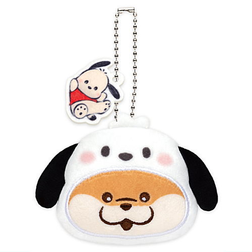 Kawaii uso no kawauso x Sanrio Characters Face Plush Toy [5.Kawauso x Pochacco]