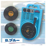 Double Record Playback! Miniature Retro Record Player Mascot [2.Blue]
