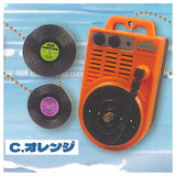 Double Record Playback! Miniature Retro Record Player Mascot [3.Orange]
