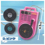 Double Record Playback! Miniature Retro Record Player Mascot [4.Pink]