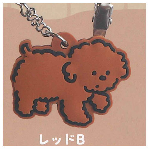Sayonara kagi maigo x Bitte Mitte Toy Poodle Bag Clip [4.Red B]