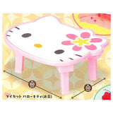 Sanrio Characters minimini Folding Table [6.Die-cut Hello Kitty (Flower)]
