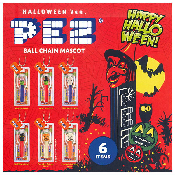 PEZ Ball Chain Mascot HALLOWEEN Ver. [All 6 type set(Full Complete)]