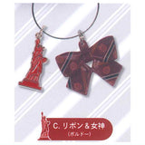 EASTBOY Mini 3D Keychain [3.Ribbon & Goddess (Bordeaux)]