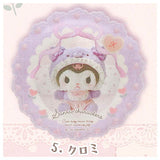 Sanrio Characters PVC Clear Case Can Badge, Lattekuma Baby Design [5.Kuromi]