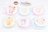 Sanrio Characters PVC Clear Case Can Badge, Lattekuma Baby Design [All 6 type set(Full Complete)]