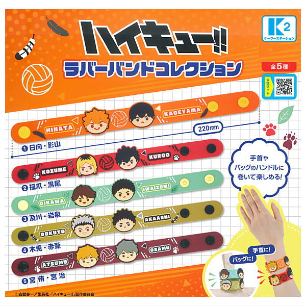 Haikyu!! Rubber Band Collection [All 5 type set(Full Complete)]