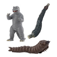 HG Series Godzilla Mothra vs. Godzilla [2.Mothra Larva (1964) + Minilla (1968) + Replacement Godzilla Tail]