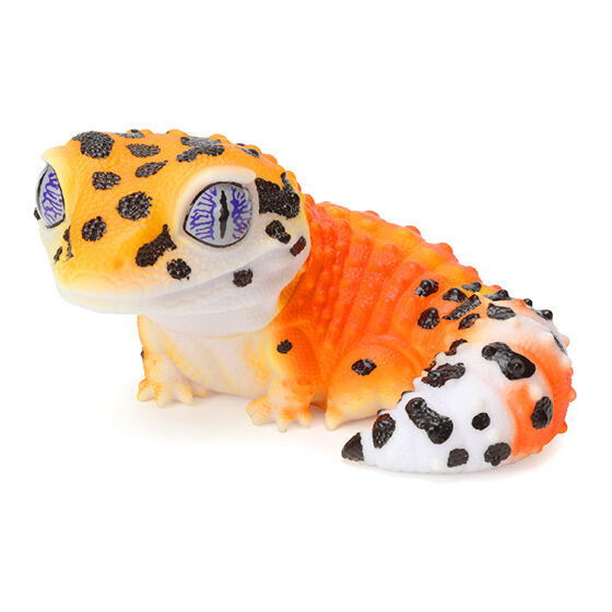 Ikimono Encyclopedia Soft Vinyl Collection Leopard and Crested [2.Leopard Gecko (Tangerine)]