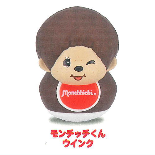 Monchhichi Okiagari Mascot [2.Monchhichi-kun wink]