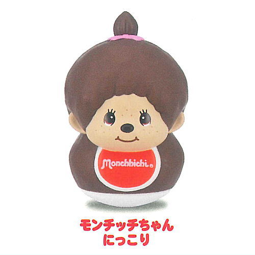 Monchhichi Okiagari Mascot [3.Monchhichi-chan nikkori]