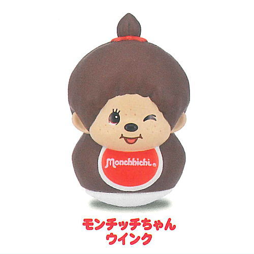 Monchhichi Okiagari Mascot [4.Monchhichi-chan wink]
