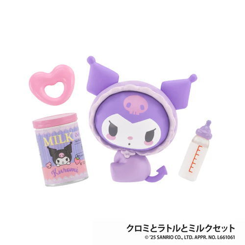 Sanrio Characters Baby Room Collection vol.2 [1.Kuromi, Rattle, and Milk Set]