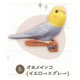 Parakeet Noodle Clip [6.Cockatiel (Yellow x Gray)]