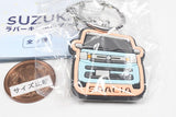 SUZUKI Rubber Keychain [6.SPACIA HYBRID X Off Blue Metallic Soft Beige Two-Tone Roof]