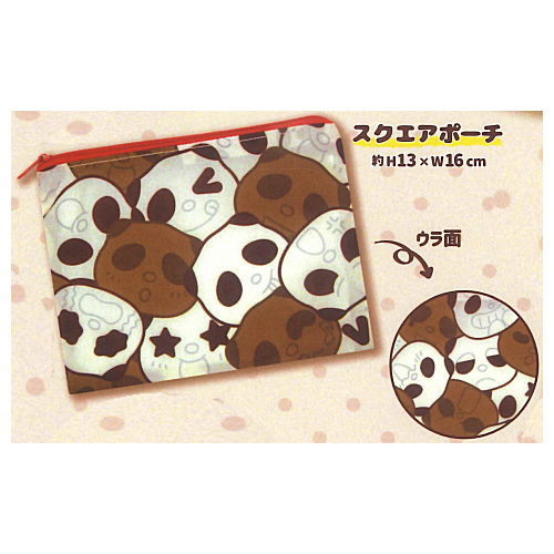 Sakusaku Panda Pouch Assortment Collection [4.Square Pouch]