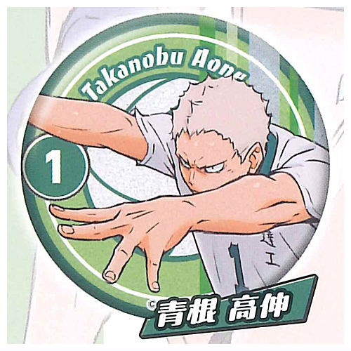 Haikyu!! 'Tsunagu' Glitter Can Badge Side B [5.Takanobu Aone]