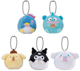 Sanrio Characters Tabesugimashite... Plush Toy [All 5 type set(Full Complete)]