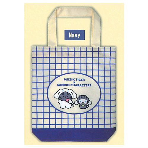 MUZIK TIGER x Sanrio Characters Gusseted Tote Bag [5.Navy]