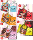 Naito Rune Rune Girl Acrylic Mejirushi Charm [All 5 type set(Full Complete)]