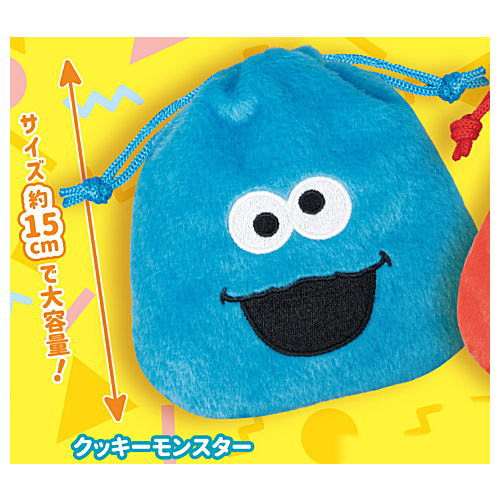 Sesame Street Face Kinchaku [2.Cookie Monster]