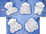 Toy Box Resident Bear Daifuku Pukkuri Rubber Mascot [All 5 type set(Full Complete)]