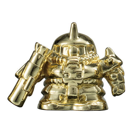 Gundam Gashapon Senshi Die-cast Gunkeshi [7.Char's Zaku (GOLD)]