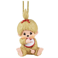 Monchhichi Mascot Keychain Part.4 [4.Monchhichi-chan B (Beige, Sitting with Pacifier Ver.)]