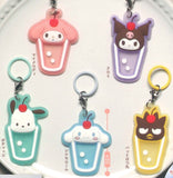 Sanrio Characters Clear Cream Soda Mejirushi Rubber Charm [All 5 type set(Full Complete)]