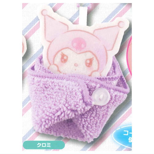 Sanrio Characters Okurumi Mini Towel Keychain [3.Kuromi]
