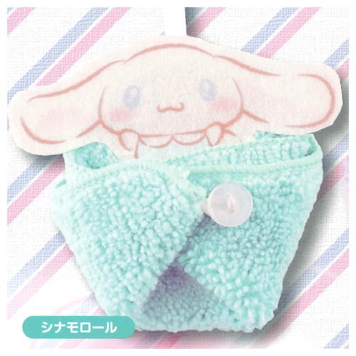 Sanrio Characters Okurumi Mini Towel Keychain [5.Cinnamoroll]