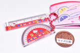 Sanrio Characters Retro Mini Ruler & Protractor Keychain [1.Hello Kitty]
