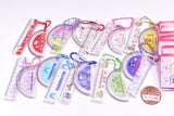 Sanrio Characters Retro Mini Ruler & Protractor Keychain [All 10 type set(Full Complete)]