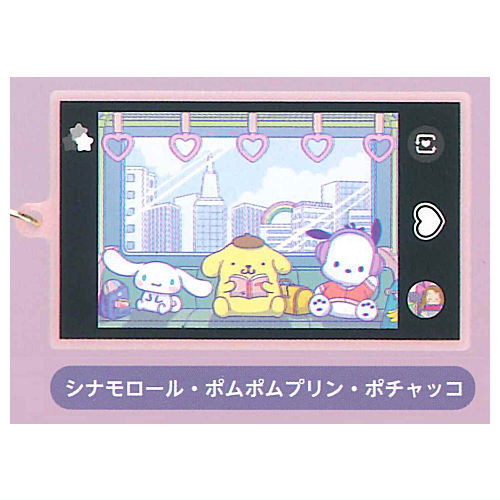 Sanrio Characters Fuiuchi Cute Shot Keychain [6.Cinnamoroll, Pompompurin, Pochacco]